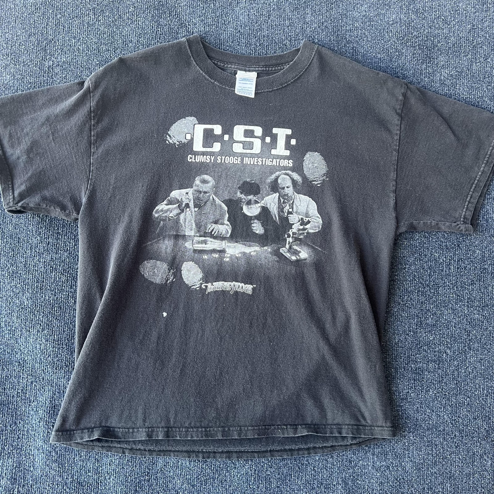 Vintage Three Stooges Shirt Mens Large Csi Clumsy Stooge Investigators Tee 00s Vintage Three Stooges Shirt Mens Large Csi Clumsy Stooge Investigators Tee 00s